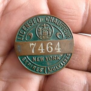 Vintage Licensed Chauffeur Badge